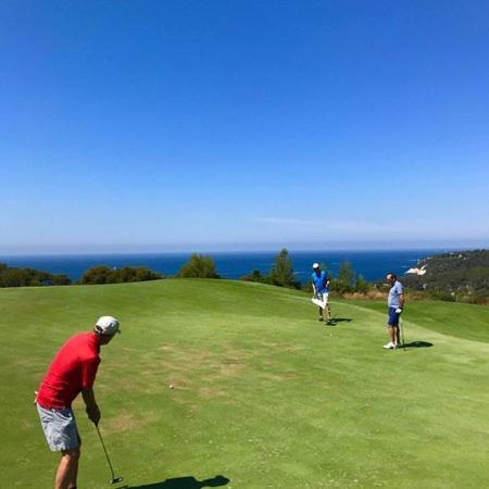Hameau Des Amandiers - Vue Mer, Golf Et Vignes Apartment Saint-Cyr-sur-Mer Luaran gambar